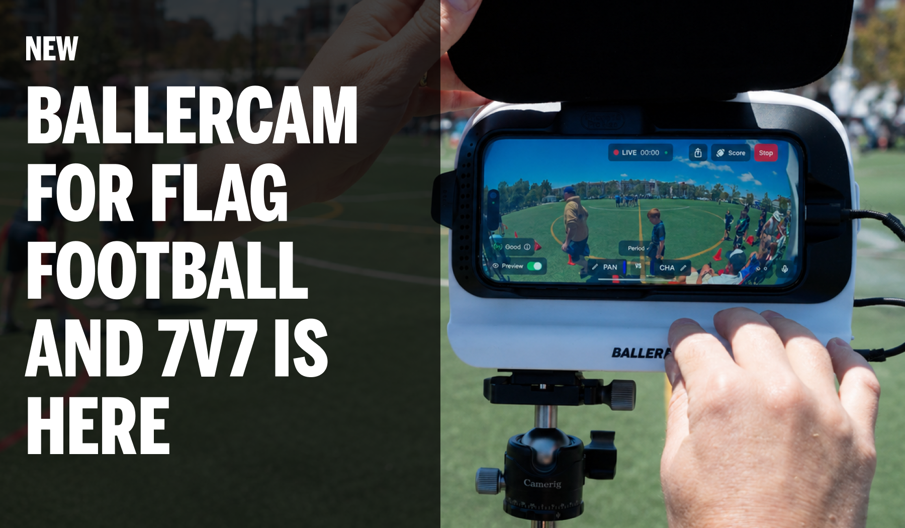 FLAG FOOTBALL IS HERE: FILM, SCORE, AND SHARE EVERY FLAG AND 7V7 GAME