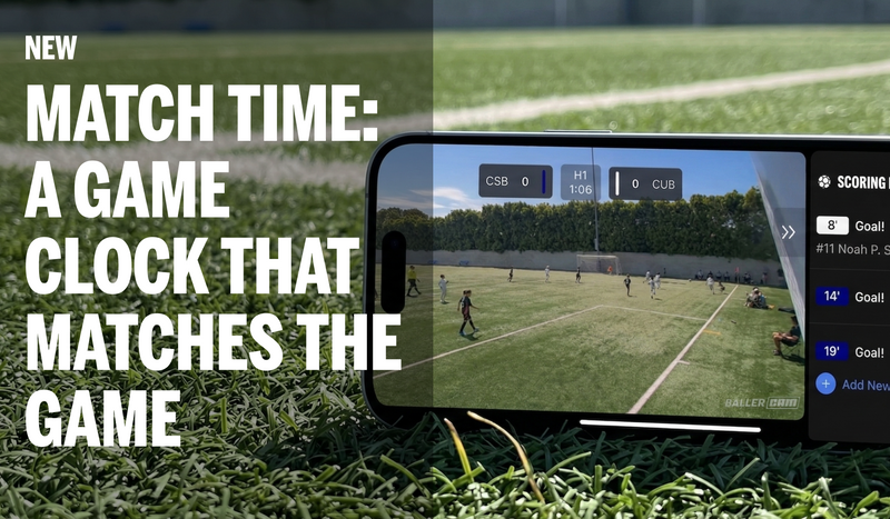 NEW FOR SOCCER: MATCH TIME CLOCK